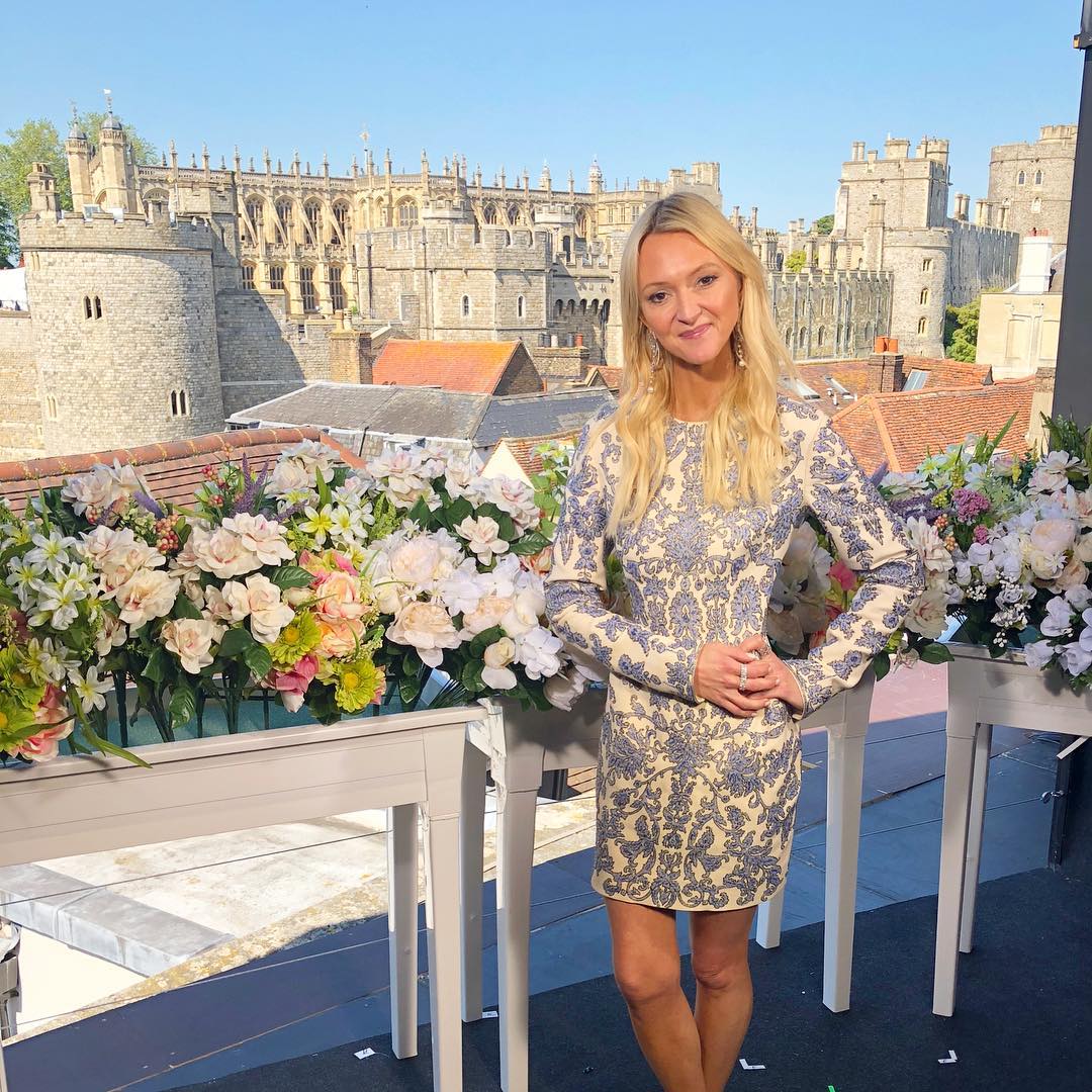 Zanna Roberts Rassi Wearing Colette for Royal Wedding Coverage