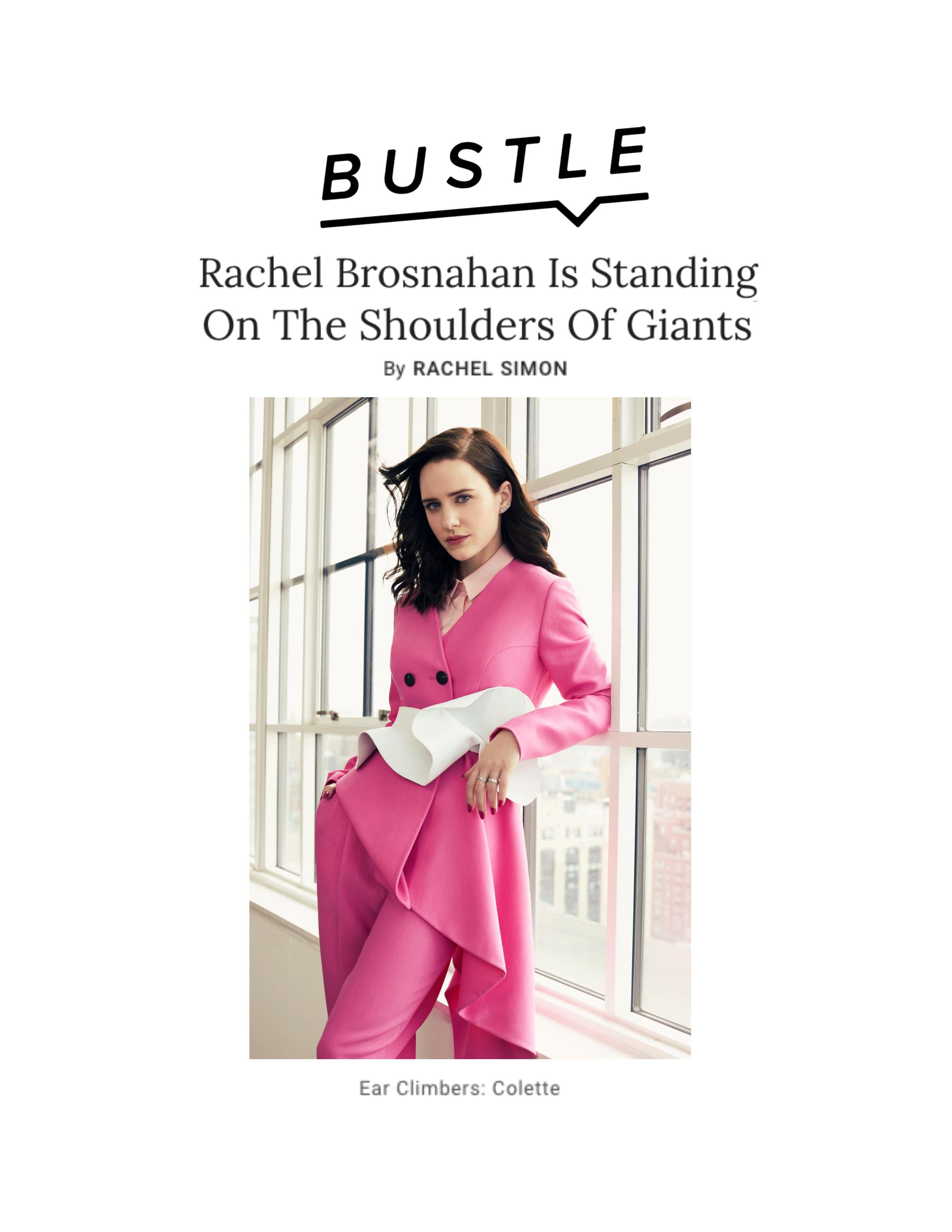 Rachel Brosnahan wearing Colette - Bustle - January 2019