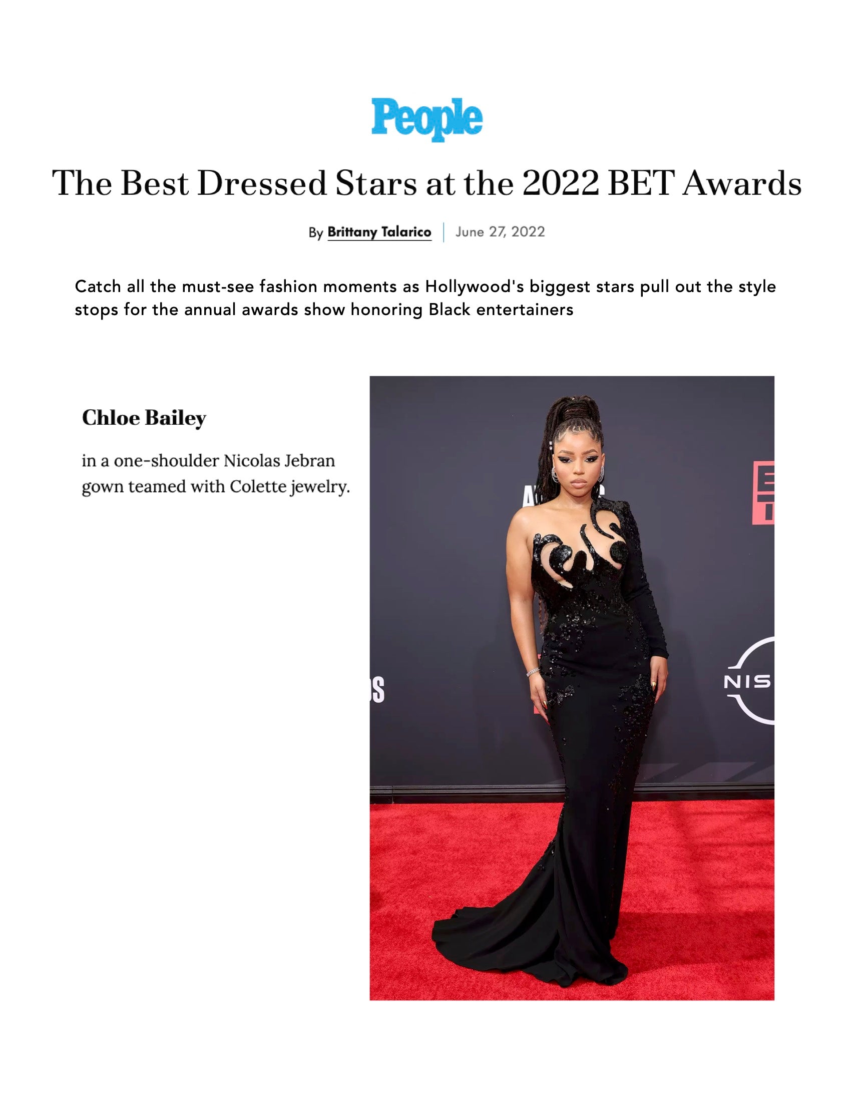 People Magazine Online (Chloe Bailey / BET Awards) 6.27.22