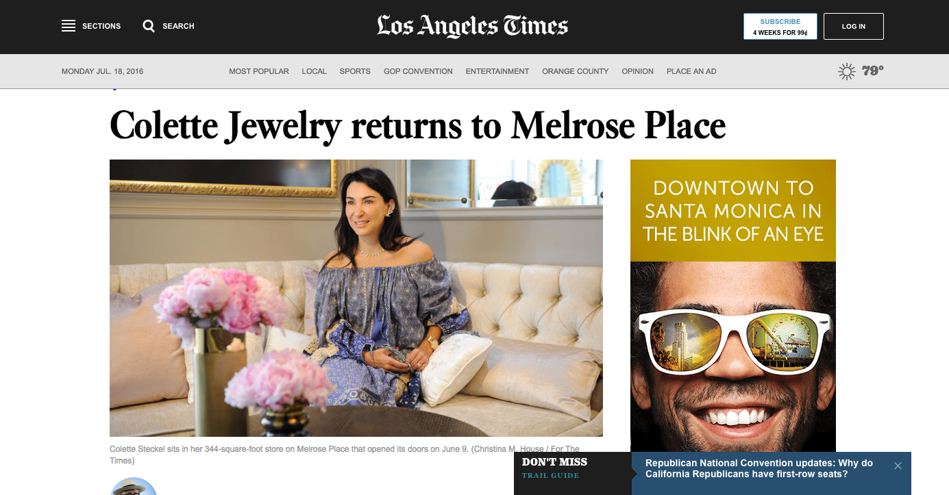 LA Times x Colette Melrose Place