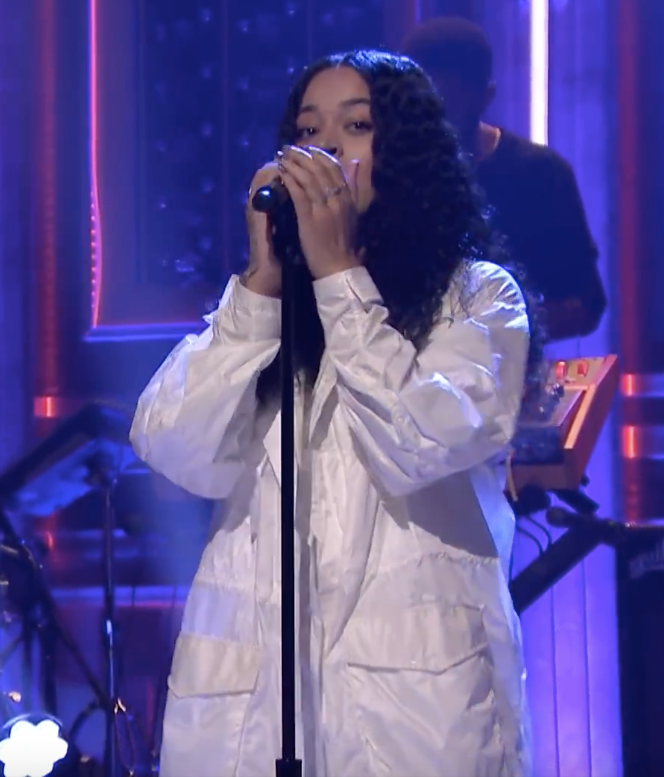 Ella Mai wearing Colette Jewelry on Jimmy Fallon