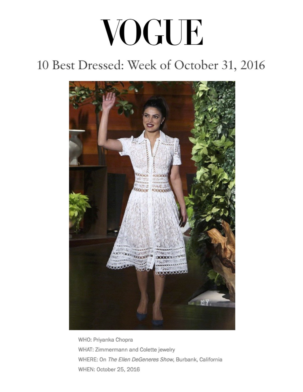 Vogue.com Priyanka Chopra Best Dressed