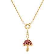 Mushroom Pendant with Ruby