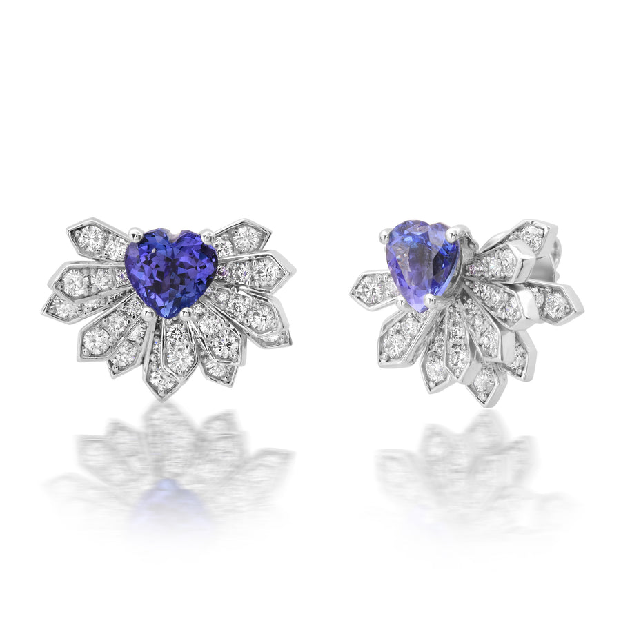 Penacho Earrings - Blue Sapphire