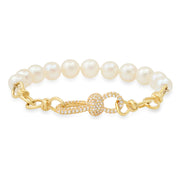 Toi et Moi Chain Bracelet - Pearls and Diamonds