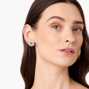 Penacho Earrings - Emeralds