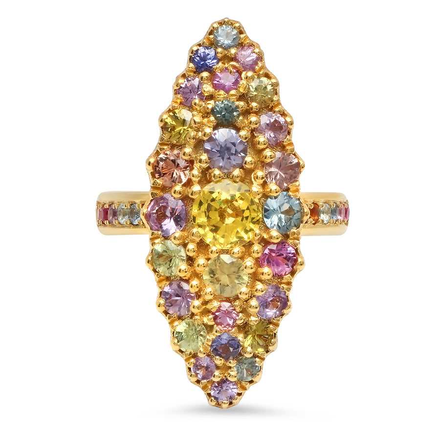 Jeanne D'arc Marquise Cluster Ring