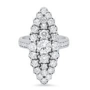 Jeanne D'arc Marquise Cluster Ring