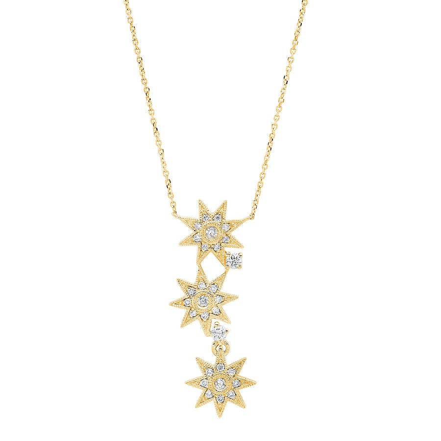 Three Star Necklace - Three Colors