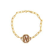 Gatsby Initial Bracelet - Fifteen Colors