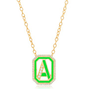 Gatsby Initial Necklace - Fifteen Colors