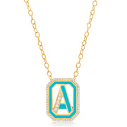 Gatsby Initial Necklace - Fifteen Colors