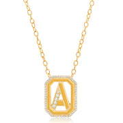 Gatsby Initial Necklace - Fifteen Colors