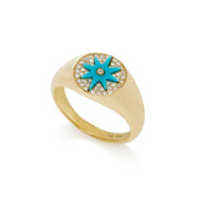 Star Signet Turquoise Hardstone