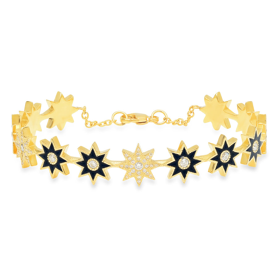 Black Twinkle Star Bracelet