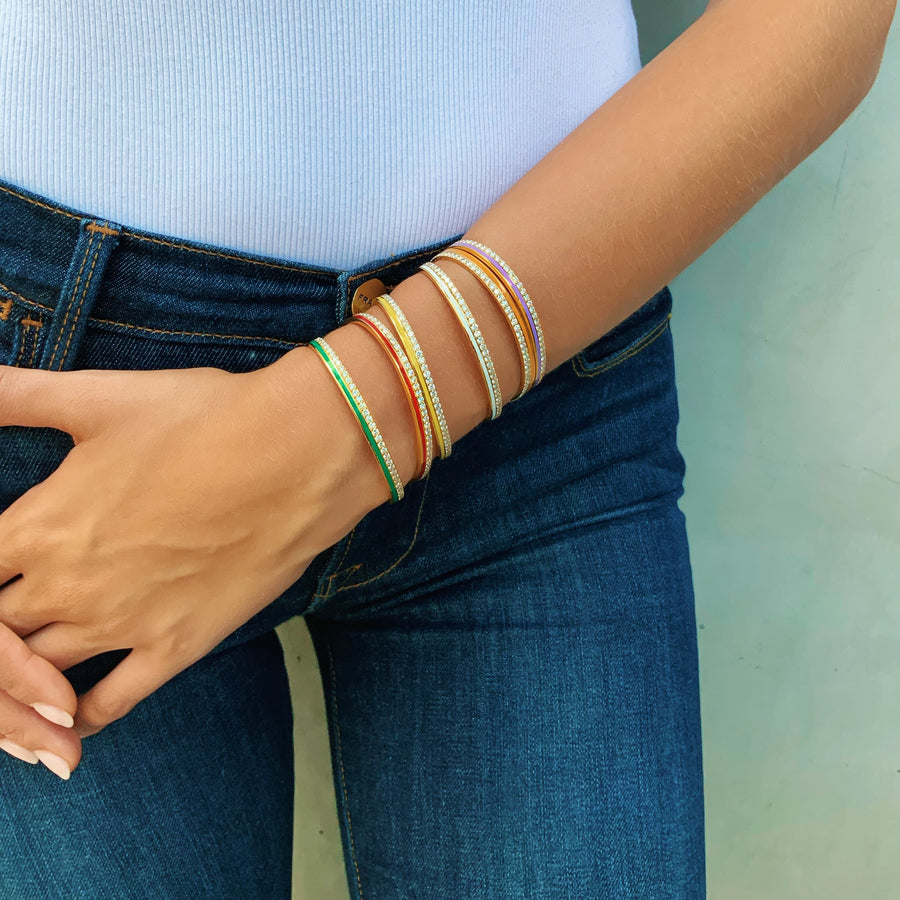 Diamond Enamel Cuff