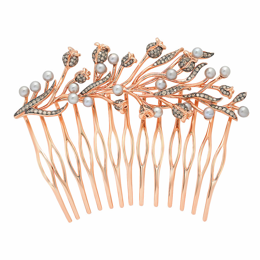 Pink Thistle Side Hair Comb