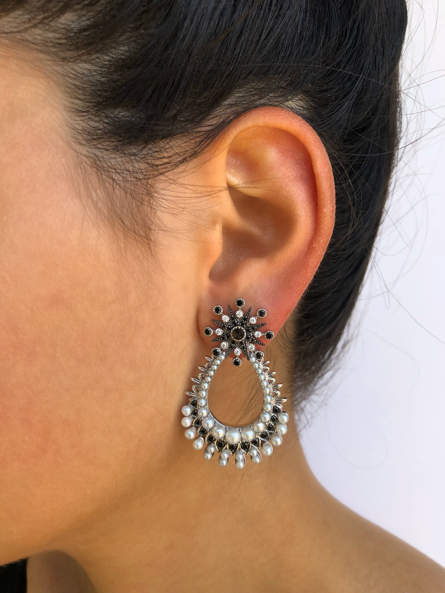 Black Perseus Earrings