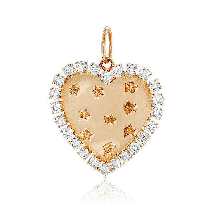 Diamond Heart Charm