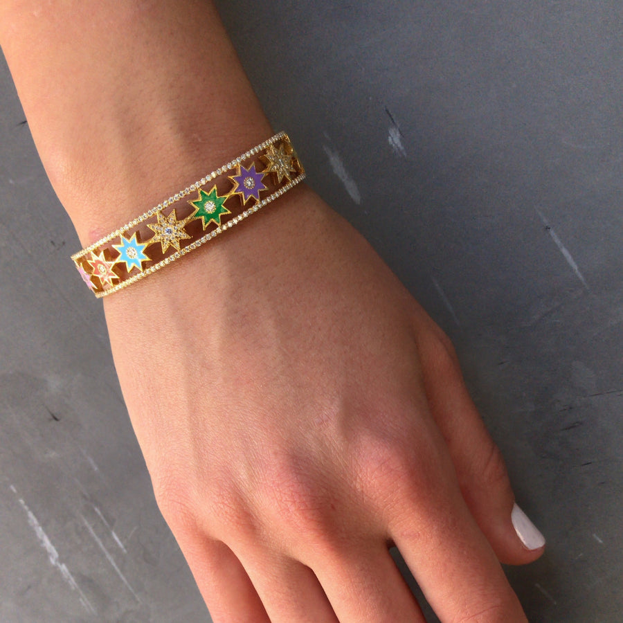 Multi-color Twinkle Star Cuff