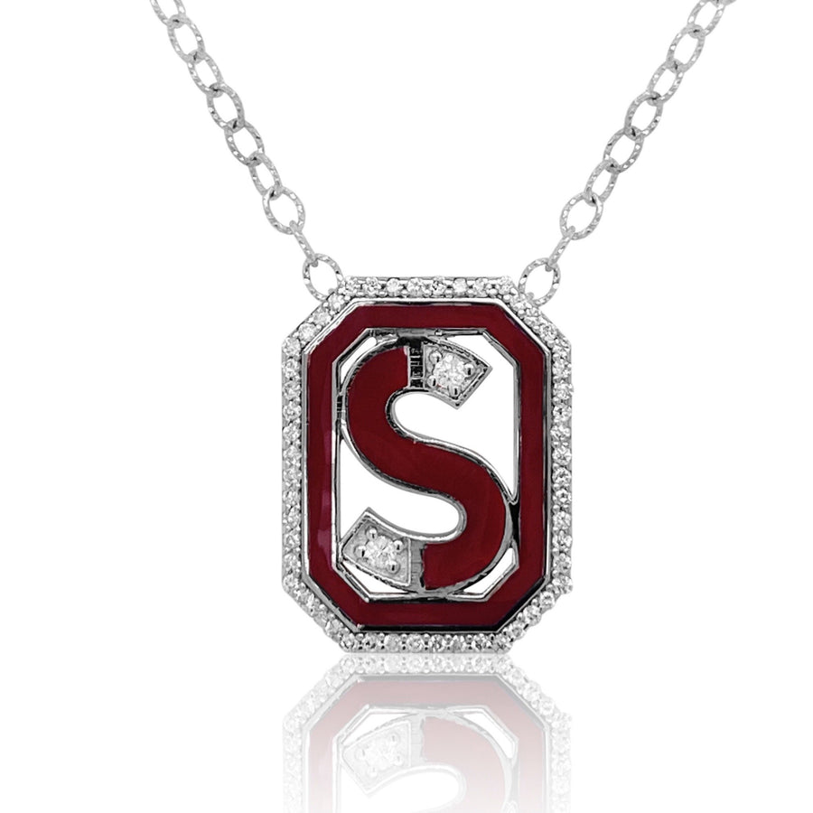 Gatsby Initial Necklace - Fifteen Colors