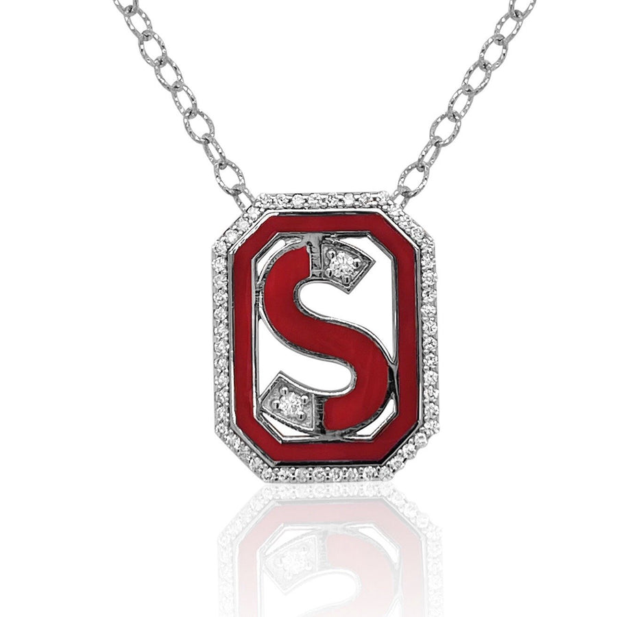 Gatsby Initial Necklace - Fifteen Colors