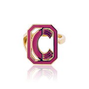 Gatsby Initial Ring - Fifteen Colors