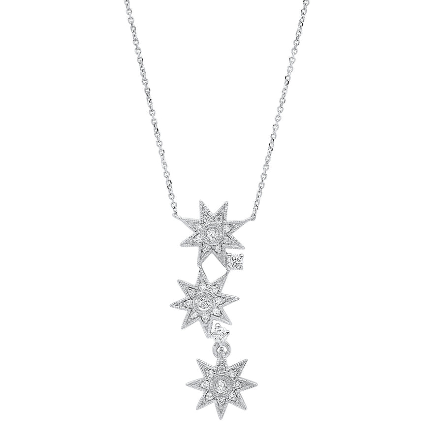 Three Star Necklace - Three Colors