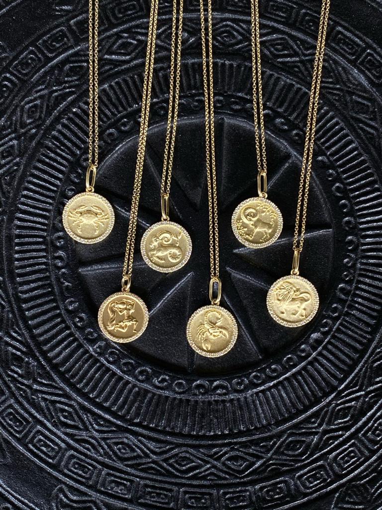 Taurus Double Sided Zodiac Pendant April 21 - May 21