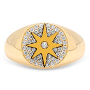 Enamel Star Signet