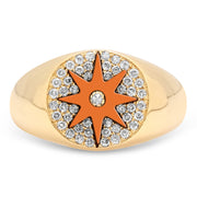 Enamel Star Signet