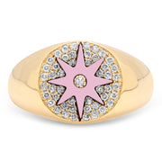 Enamel Star Signet