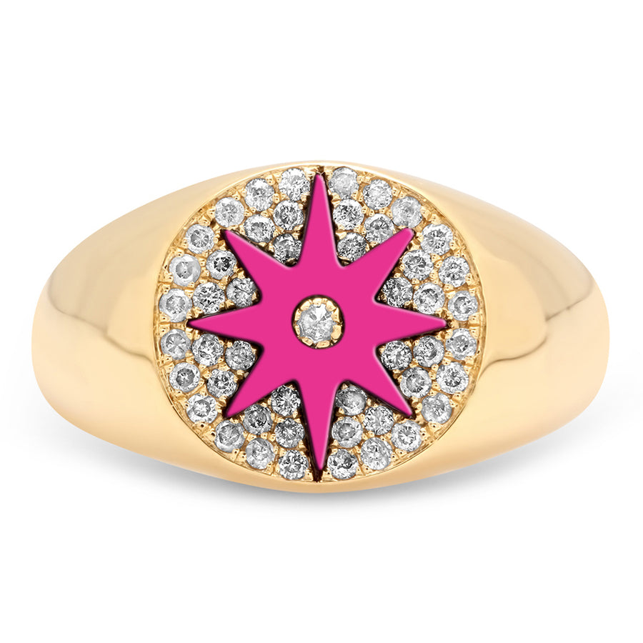 Enamel Star Signet