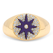 Enamel Star Signet