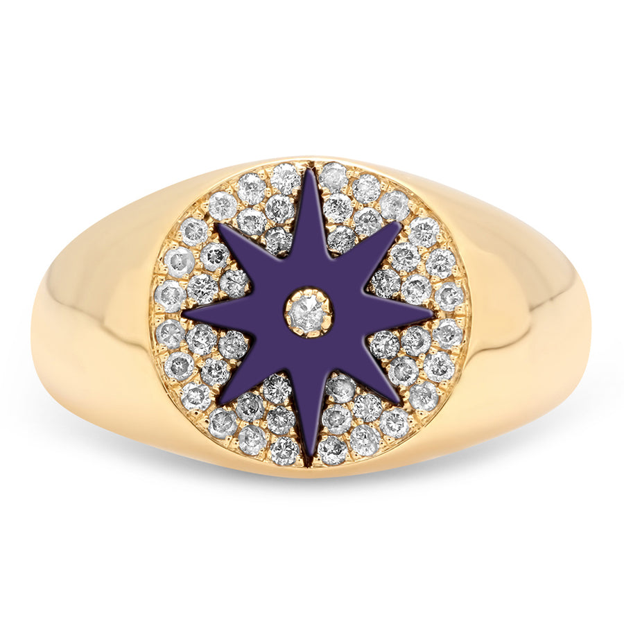 Enamel Star Signet