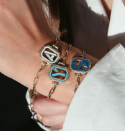 Gatsby Initial Bracelet - Fifteen Colors