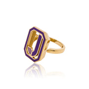 Gatsby Initial Ring - Fifteen Colors