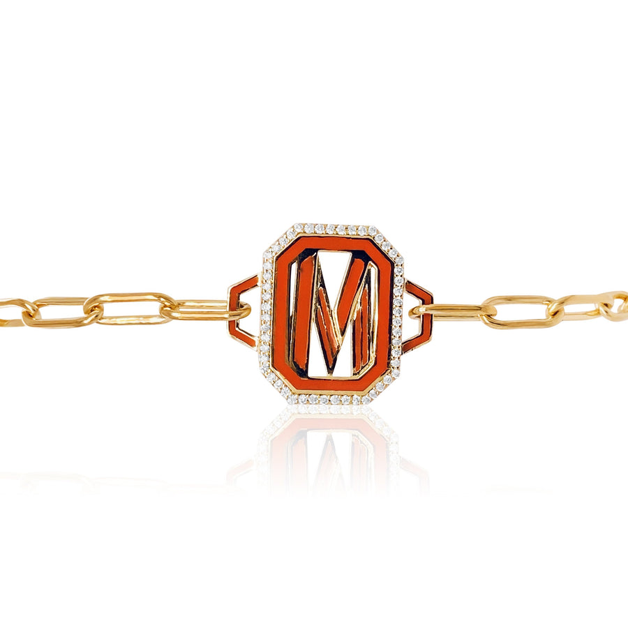 Gatsby Initial Bracelet - Fifteen Colors