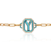 Gatsby Initial Bracelet - Fifteen Colors