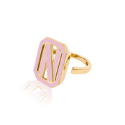 Gatsby Initial Ring - Fifteen Colors