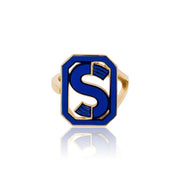 Gatsby Initial Ring - Fifteen Colors