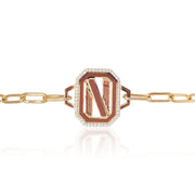 Gatsby Initial Bracelet - Fifteen Colors