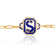 Gatsby Initial Bracelet - Fifteen Colors