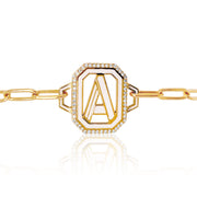 Gatsby Initial Bracelet - Fifteen Colors