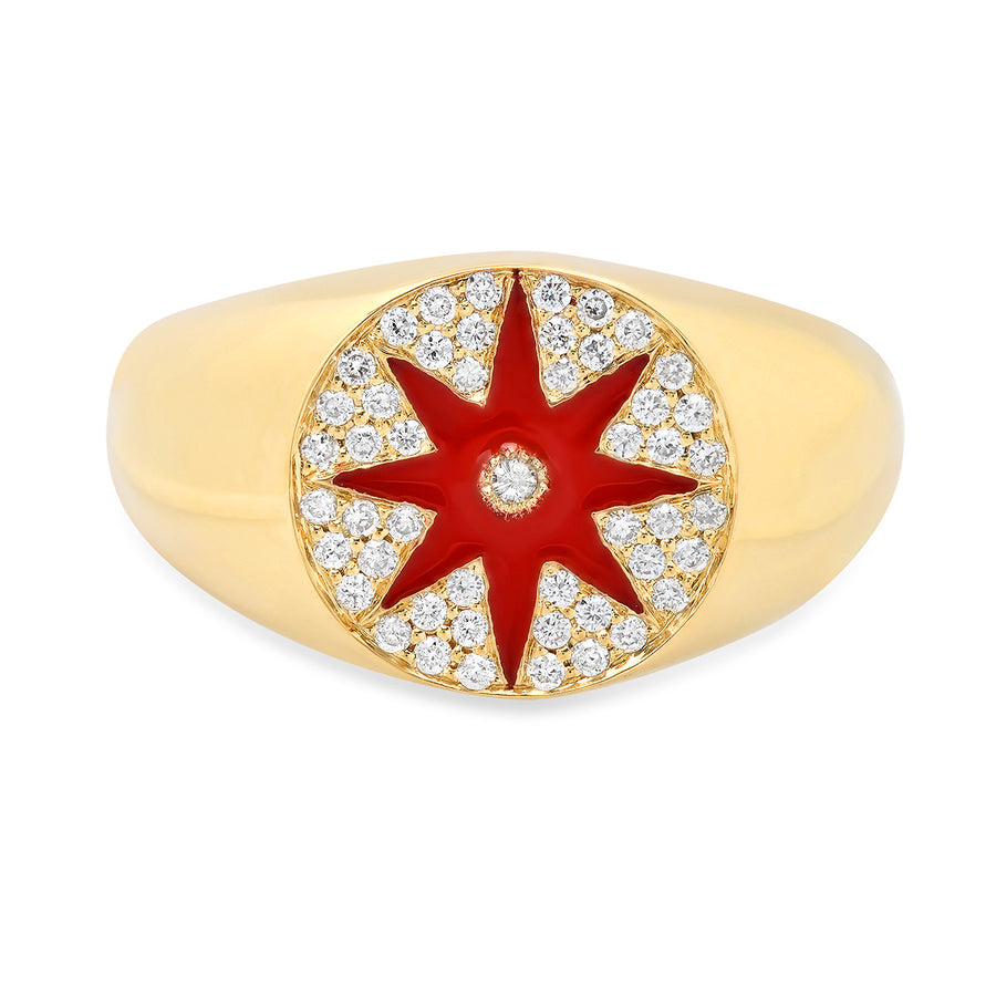 Enamel Star Signet