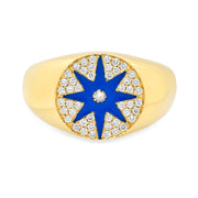 Enamel Star Signet