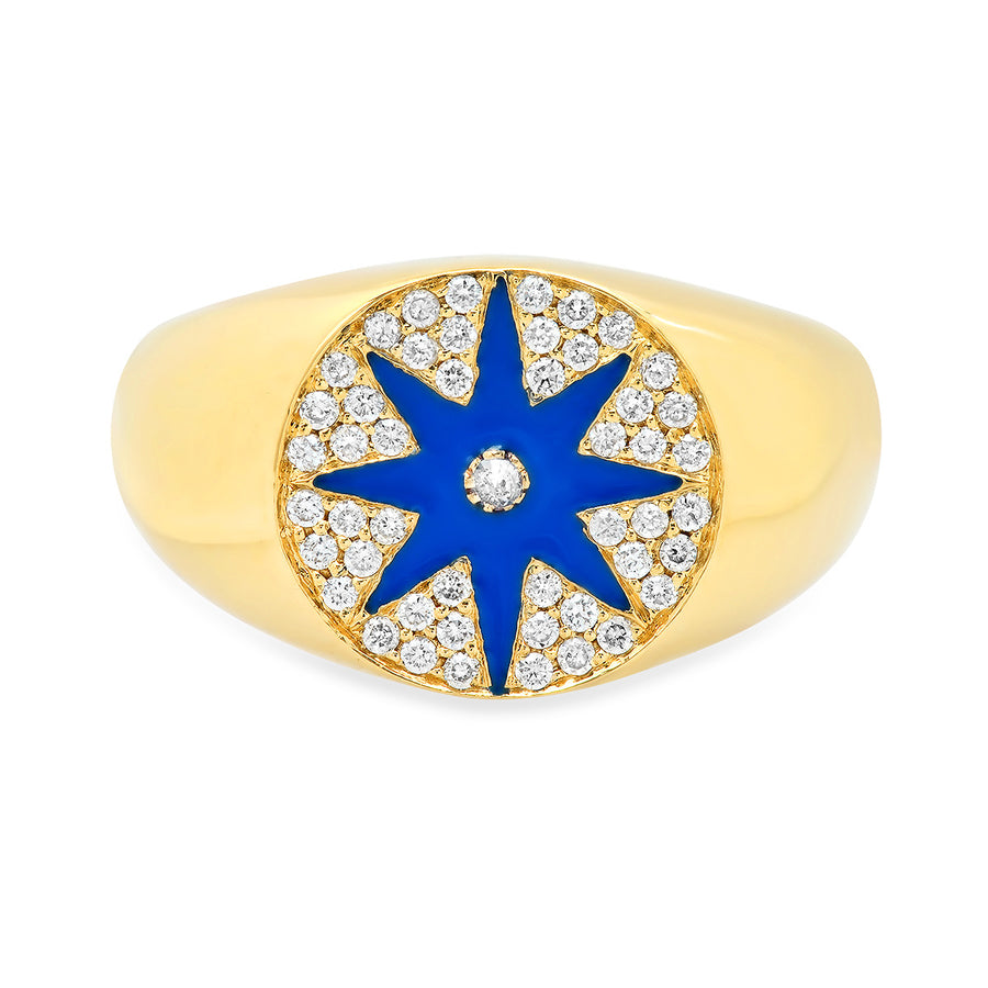 Enamel Star Signet