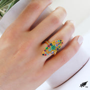 Multicolor Marquise Ring